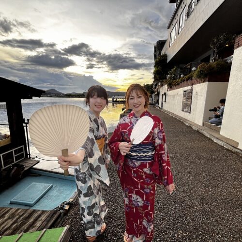 日田温泉の「屋形船」と「鵜飼」